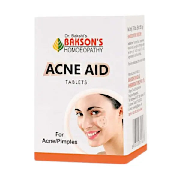 Bakson Homeopathy Acne Aid 75 Tablets – homeopathic tablets supporting clear skin and relief from acne breakouts