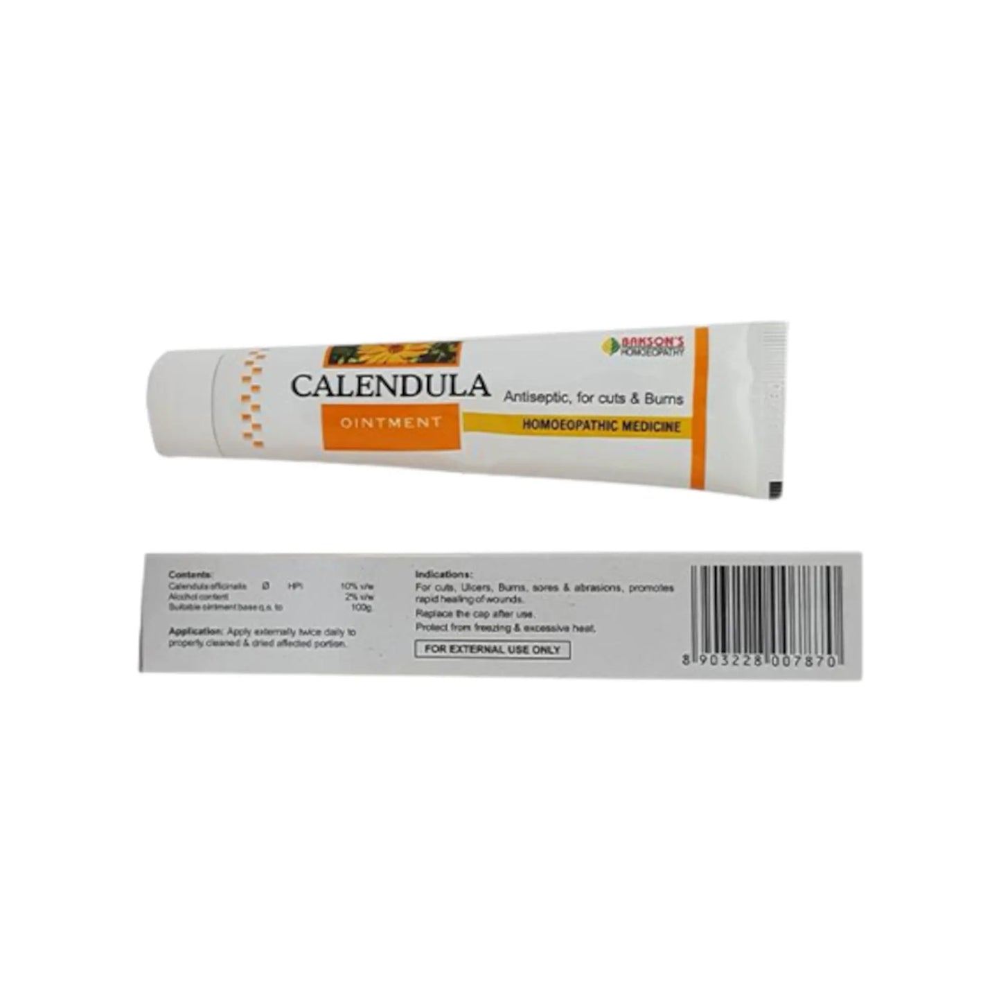 Bakson Calendula Ointment 25 g – homeopathic ointment for wound healing and soothing skin irritation