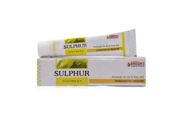 Bakson Sulphur Ointment 25 g – homeopathic ointment for eczema, itching, and skin irritation relief