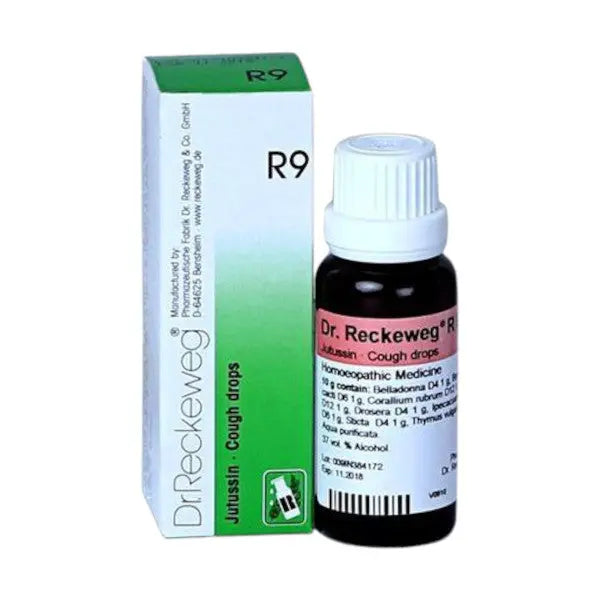 Dr. Reckeweg R9 Cough Drops 22 ml – homeopathic drops for cough and respiratory relief
