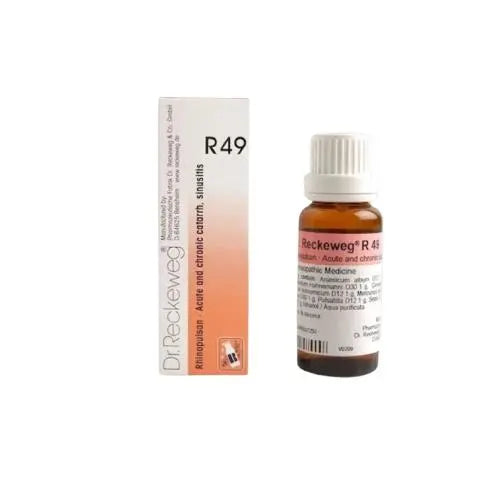 Dr. Reckeweg Germany R49 Rhinopulsan Catarrh Drops 22 ml – homeopathic drops for sinus congestion and catarrh relief