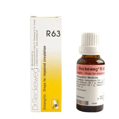 Dr. Reckeweg Germany R63 Endangitin Drops 22 ml – homeopathic drops for poor circulation and leg discomfort