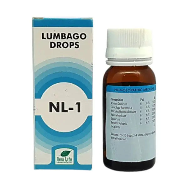 New Life - NL1 Lumbago Drops 30 ml - my-ayurvedic