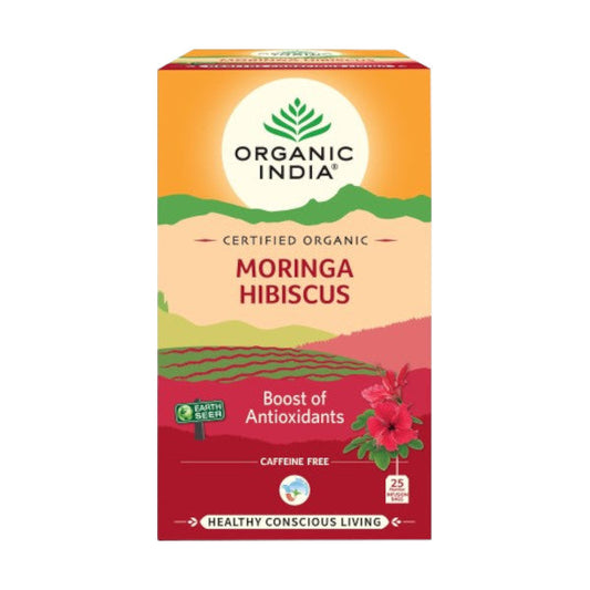 Organic India - Moringa Hibiscus Green Tea 25 Teabags Organic India