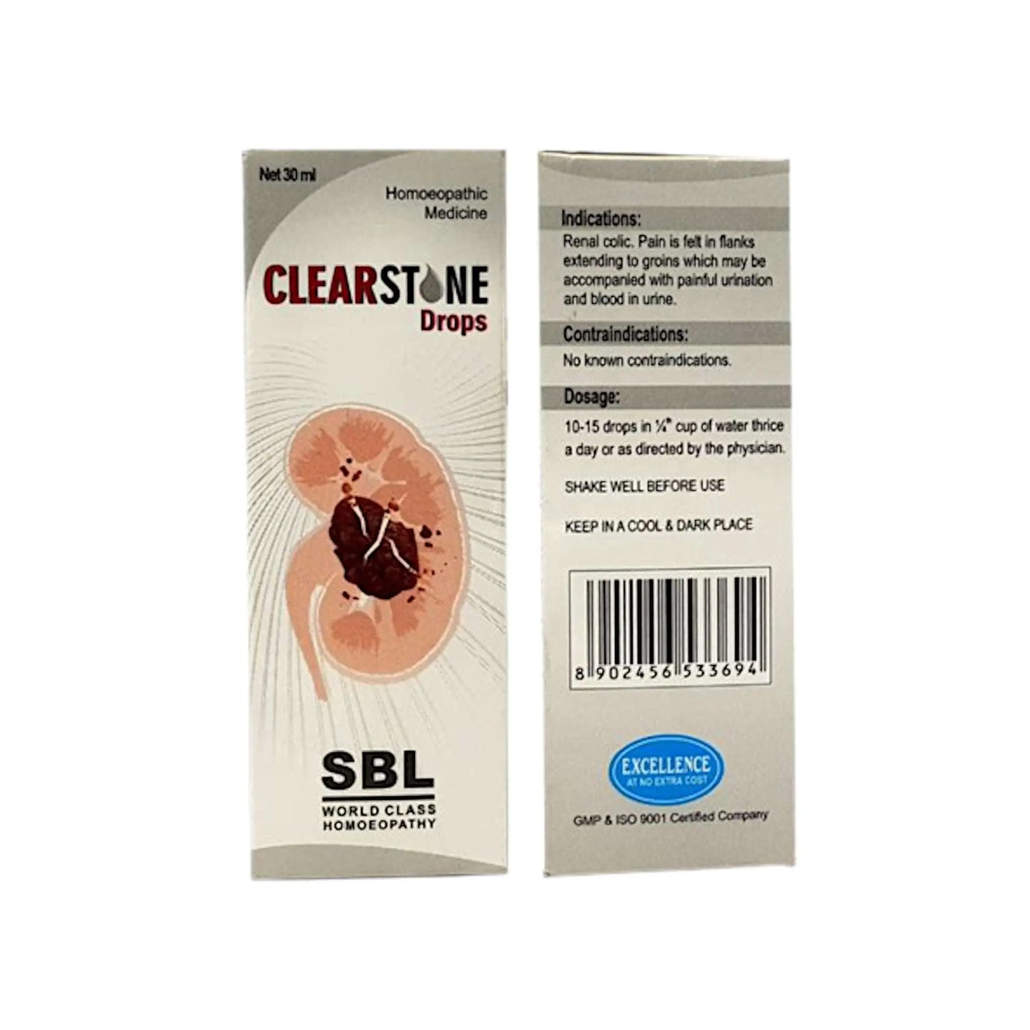 SBL Clearstone Drops 30 ml – homeopathic drops for kidney stone relief and urinary comfort
