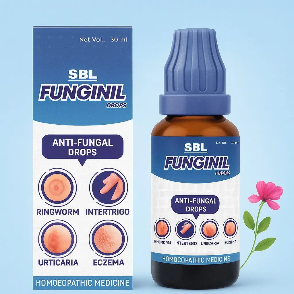 SBL Homeopathy Funingil Drops 30 mll - Homeopathic remedy for fungal infection and skin irritation