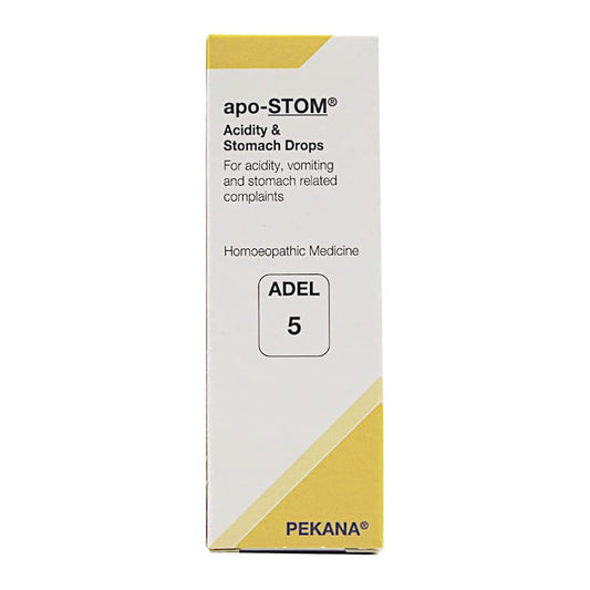 Image: Adel Germany Homeopathy - ADEL-5 Acidity Stomach Drops 20ml: Relief for nausea, vomiting, gastritis, and gastroenteritis symptoms.