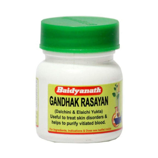 Image: Baidyanath Gandhak Rasayana 40 Tablet: Ayurvedic remedy for scabies, blood purification, and holistic well-being