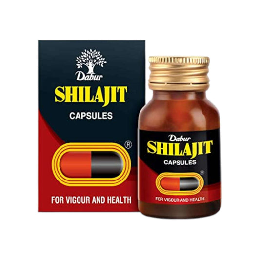 Image of Dabur Shilajit 30 Capsules - Natural Himalayan tonic for well-being. Boosts immunity and performance.