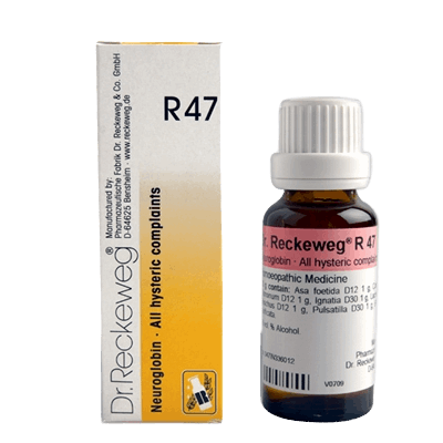 Image for DR. RECKEWEG R47 - Hysteria Drops 22 ml: For hysteric symptoms, throat constriction, and nervousness in women.