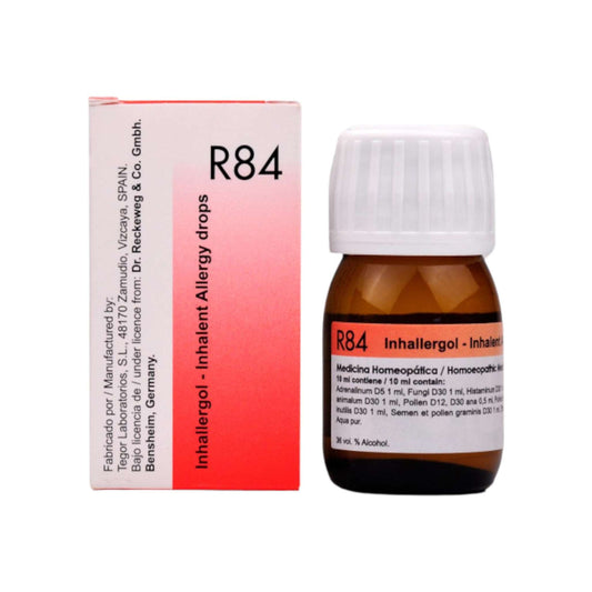 Image: DR. RECKEWEG R84 - Inhalent Allergy Drops 22 ml - Natural relief for a variety of inhalant allergies and their associated symptoms.