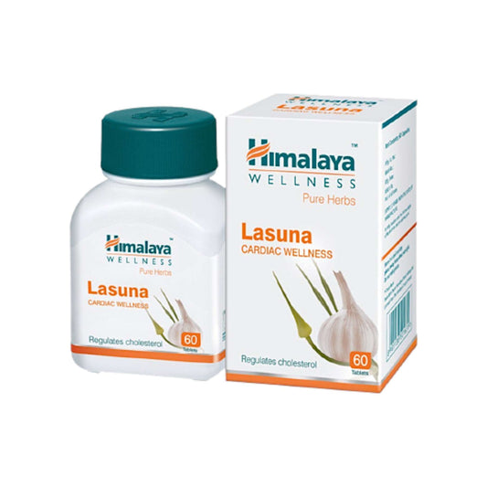 Image: Himalaya Herbals Lasuna (Garlic) 60 Tablets: Ayurvedic supplement for blood pressure, cholesterol, and skin health.