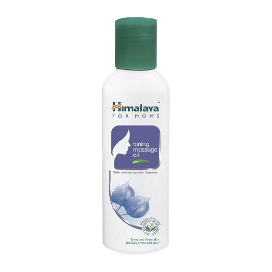 Image: Himalaya Herbals Toning Massage Oil 200ml: Post-pregnancy care blend for relaxation, stress relief, & circulation enhancement.