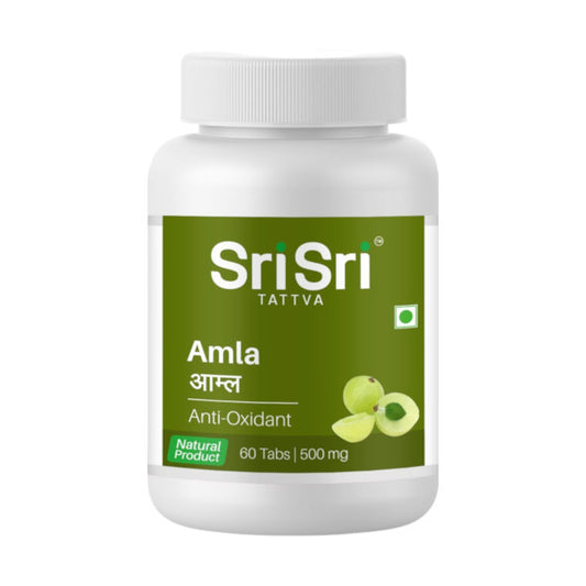 Sri Sri Ayurveda Amla 60 Tablets: Rejuvenating antioxidant with vitamin C for vibrant health, youthful vitality.