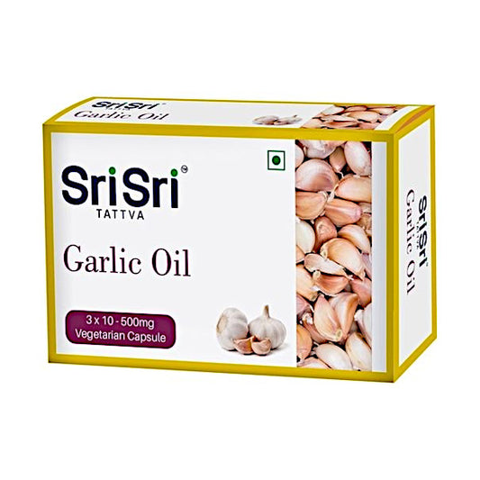 Sri Sri Ayurveda Garlic 60 Capsules: Boost health, heart, immunity, and detox gently..