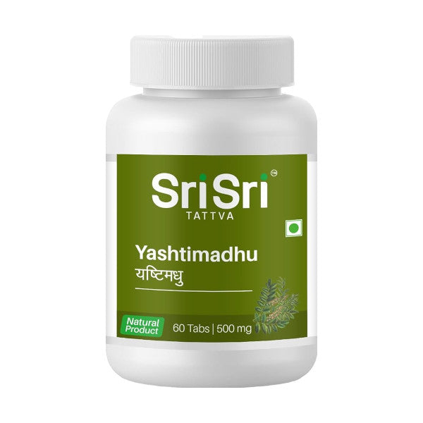 Sri Sri Ayurveda Yashtimadhu 60 Tablets: Holistic wellness - supports digestion, respiratory health, and more.