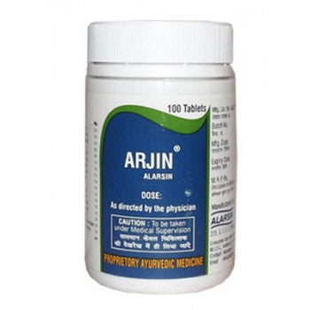 Image: Alarsin - Arjin 100 Tablets: Ayurvedic Support for Cardiovascular Health and Hypertension.