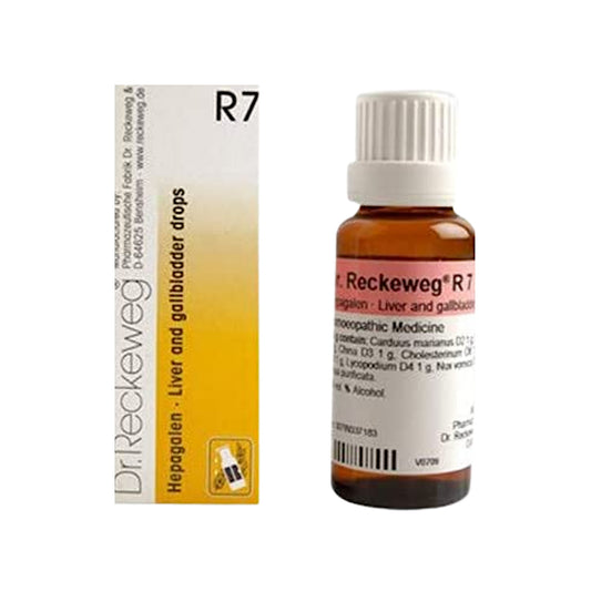 Image: DR. RECKEWEG R7 - Liver & Gallbladder Drops - Natural relief for liver and gallbladder issues.