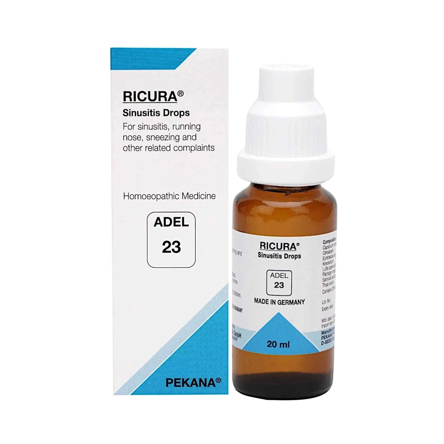 ADEL Germany Homeopathy - ADEL23 Ricura Sinusitis Drops 20 ml - my-ayurvedic