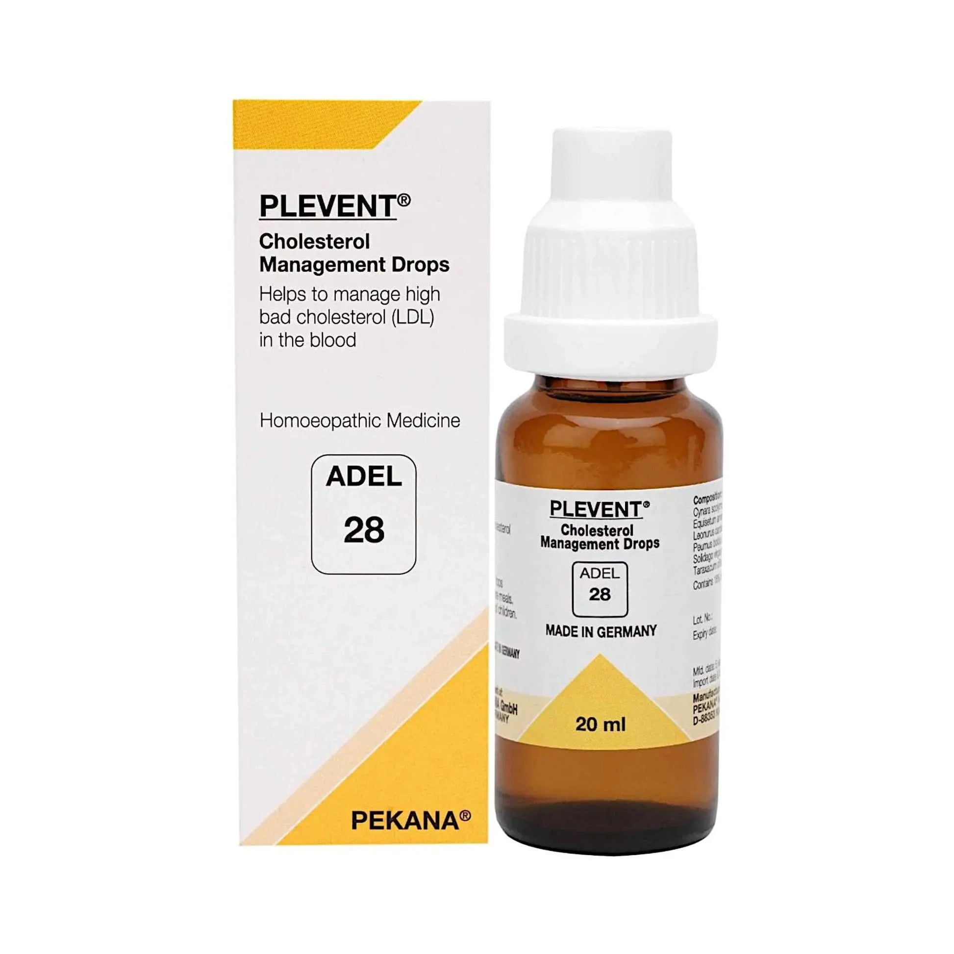 ADEL Germany Homeopathy - ADEL28 Plevent Cholesterol Management Drops 20 ml - my-ayurvedic