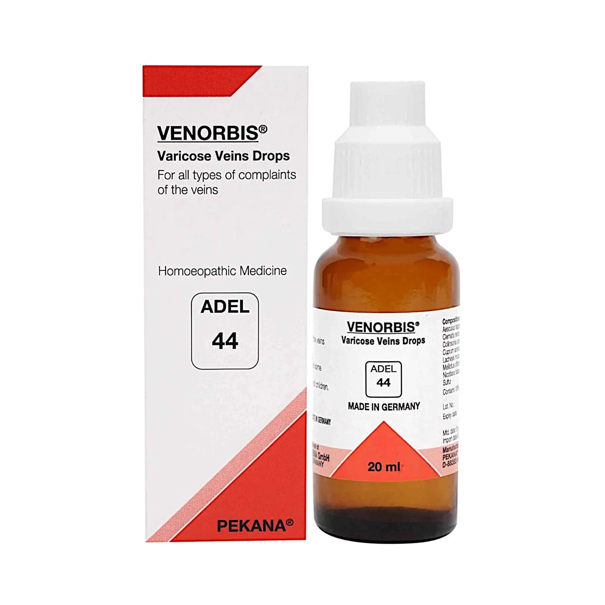 ADEL Germany Homeopathy - ADEL44 Venorbis Varicose Veins Drops 20 ml - my-ayurvedic