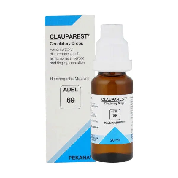 ADEL Germany Homeopathy ADEL69 Circulatory Drops 20 ml: for relieving numbness, vertigo, and circulatory issues - my-ayurvedic