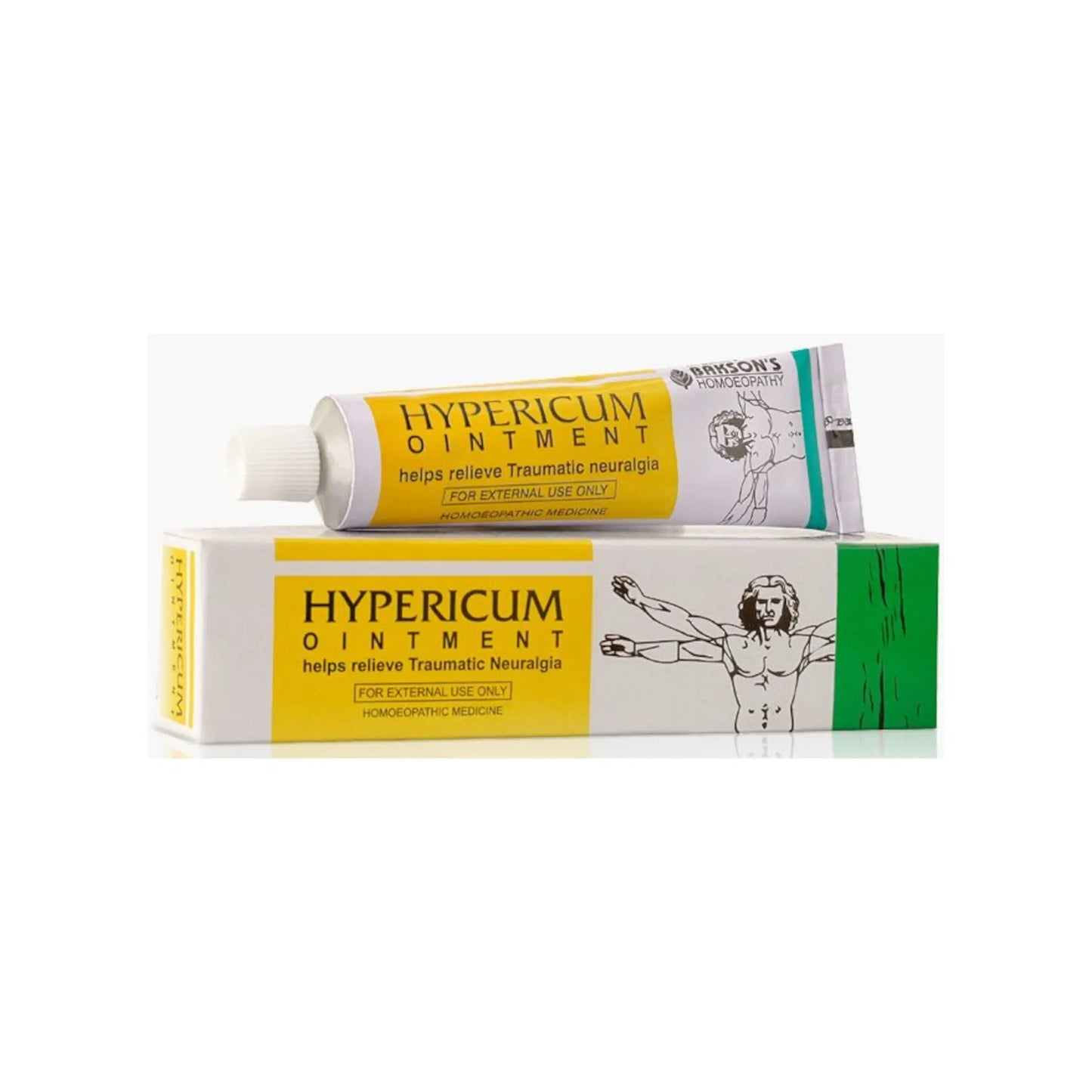 Bakson Homeopathy Hypericum Ointment 25 g – homeopathic ointment for nerve pain and wound relief