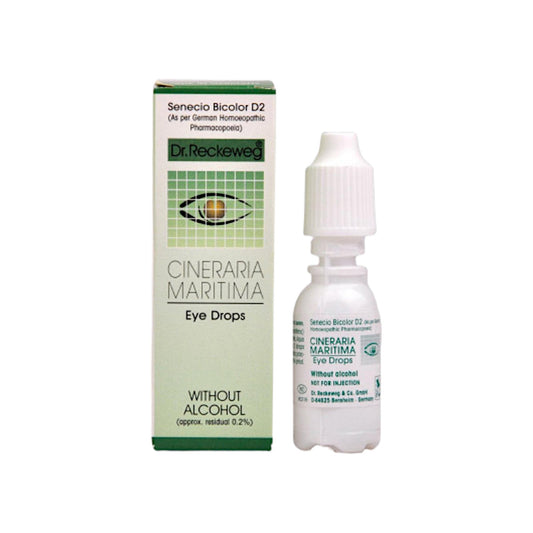 Dr. Reckeweg Cineraria Maritima Cataract Eye Drops 10 ml – homeopathic eye drops for cataract support and soothing eye irritation.