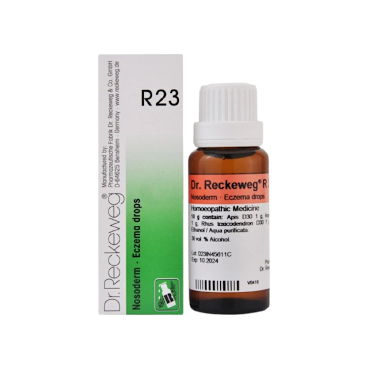 Dr. Reckeweg Germany R23 Nosoderm Eczema Drops 22 ml – homeopathic drops for eczema and skin inflammation relief