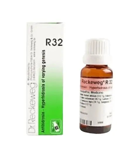 Dr. Reckeweg Germany R32 Antihidrosin Hyperhidrosis Drops 22 ml – homeopathic drops for excessive sweating relief