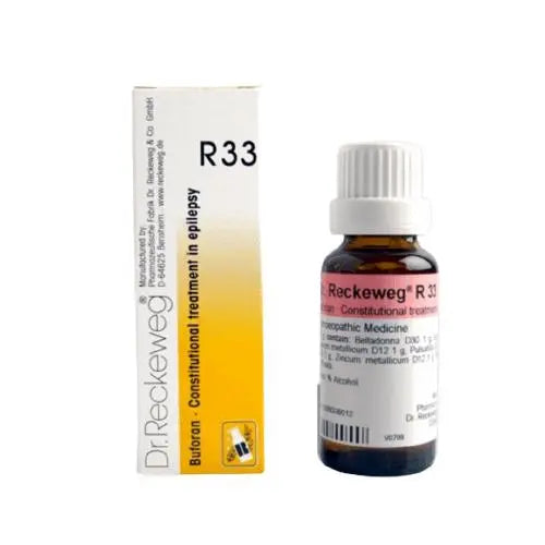 Dr. Reckeweg Germany R33 Buforan Epilepsy Treatment Drops 22 ml – homeopathic drops for seizure support and nervous system balance