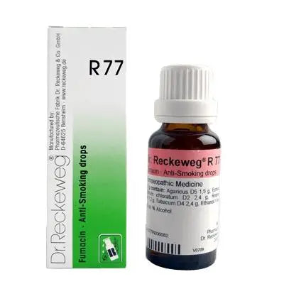 Dr. Reckeweg Germany R77 Fumacin Anti Smoking Drops 22 ml – homeopathic drops to support smoking cessation and reduce nicotine cravings