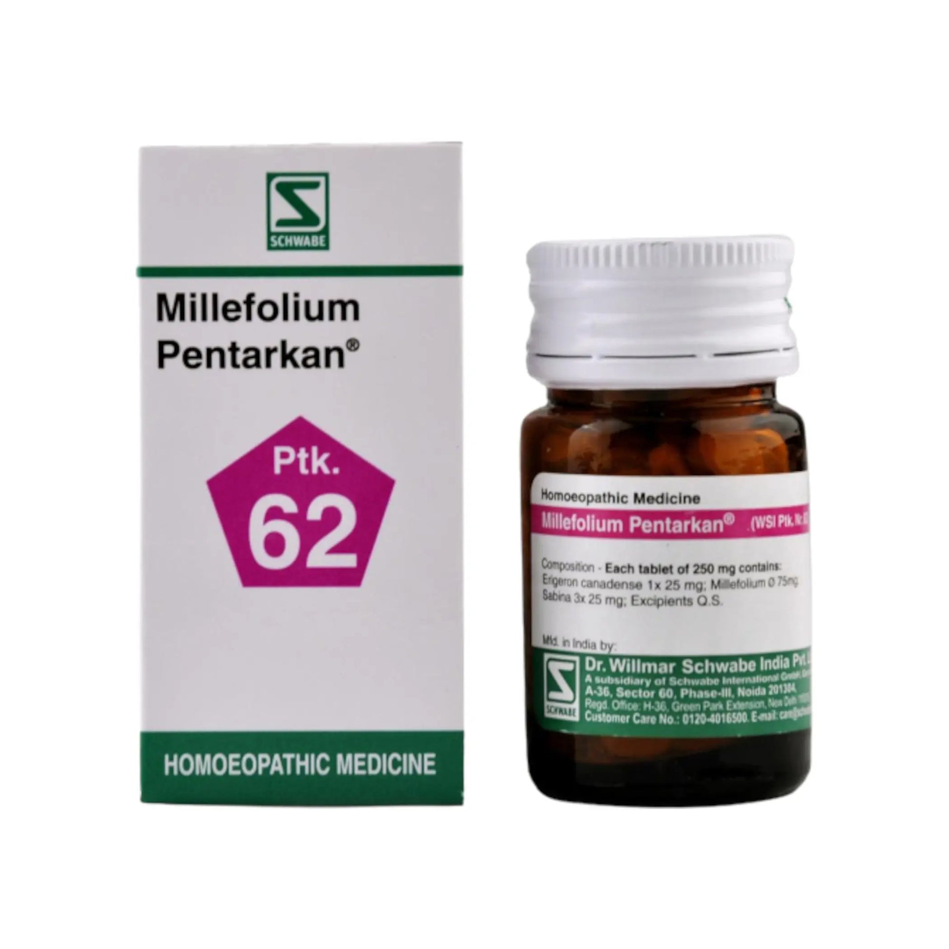 Dr. Schwabe Homeopathy - Millefolium Pentarkan Tablets 20 g - my-ayurvedic