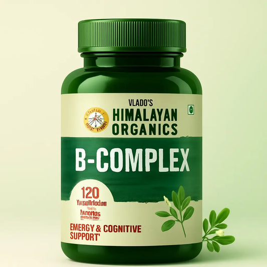 Himalayan Organics - Vitamin B-Complex 120 Veg Tablets - Natural Energy & Immunity Support