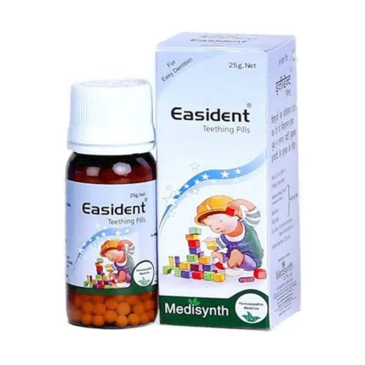 Medisynth Easident Pills 25 g – homeopathic pills supporting relief from teething discomfort and gum irritation