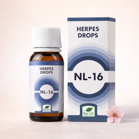 New Life Labs NL16 Herpes Drops 30 ml for herpes-related skin discomfort support