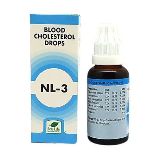New Life Labs NL3 Blood Cholesterol Drops 30 ml – homeopathic drops for healthy cholesterol balance