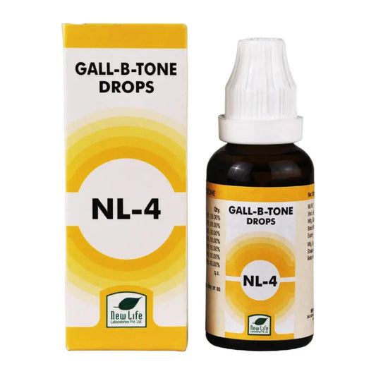 New Life Labs NL4 Gall-B-Tone Drops 30 ml – homeopathic drops supporting gallbladder health and relief from digestive discomfort