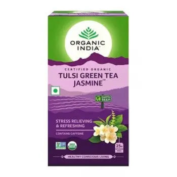 Organic India - Tulsi Green Tea Jasmine - 25 Teabags - my-ayurvedic