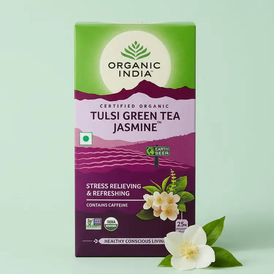 Organic India - Tulsi Green Tea Jasmine - 25 Teabags Organic India