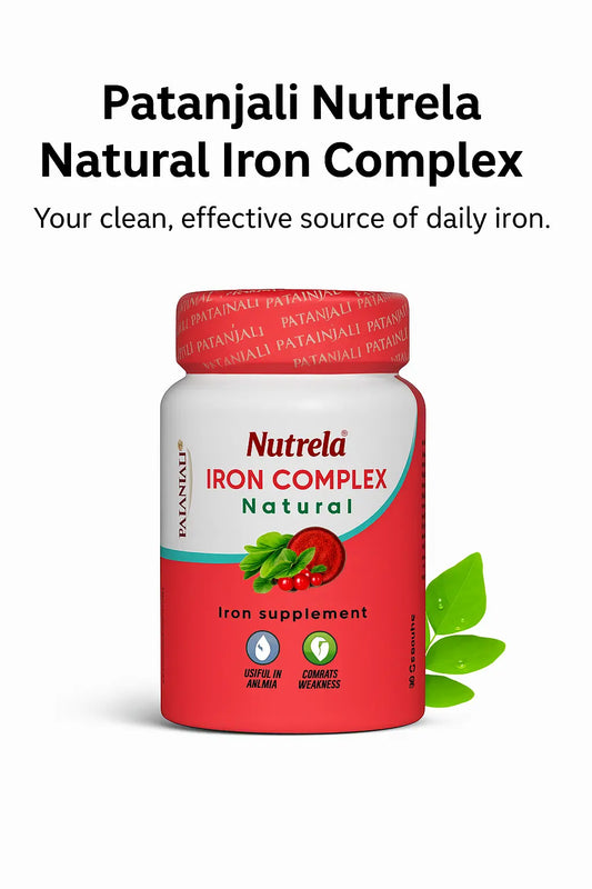 Patanjali Nutrela Natural Iron Complex 30 Capsules Divya Patanjali