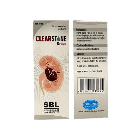SBL Clearstone Drops 30 ml – homeopathic drops for kidney stone relief and urinary comfort