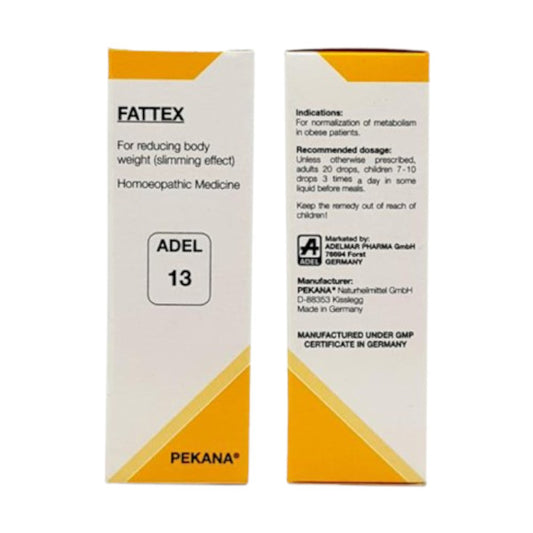 Image: ADEL13 Fattex Drops 20 mL: Homeopathic Support for Weight Normalization and Metabolism.