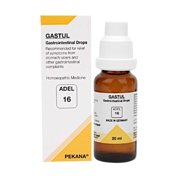 Image: ADEL16 Gastul Drops 20ml: Natural relief for ulcers, gastritis, and appendicitis. Promotes improved digestion and overall health.