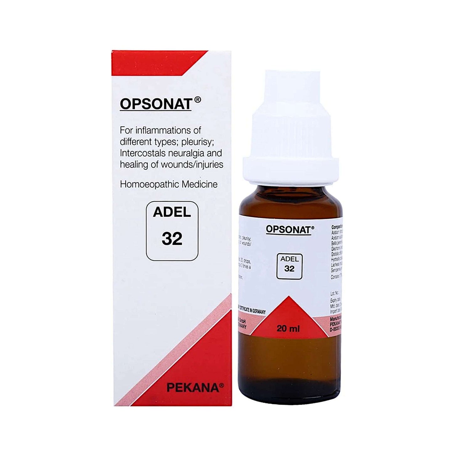 Image: ADEL32 Opsonat Drops 20 ml: Homeopathic Relief for Inflammation and Immune Support.