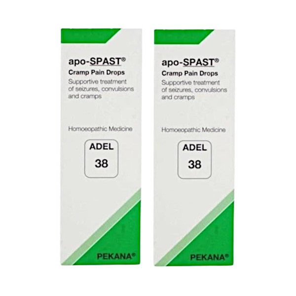 Image: Adel Germany Homeopathy - ADEL38 apo-SPAST Drops 2x20 ml: Holistic relief for seizures, convulsions, and muscle cramps..