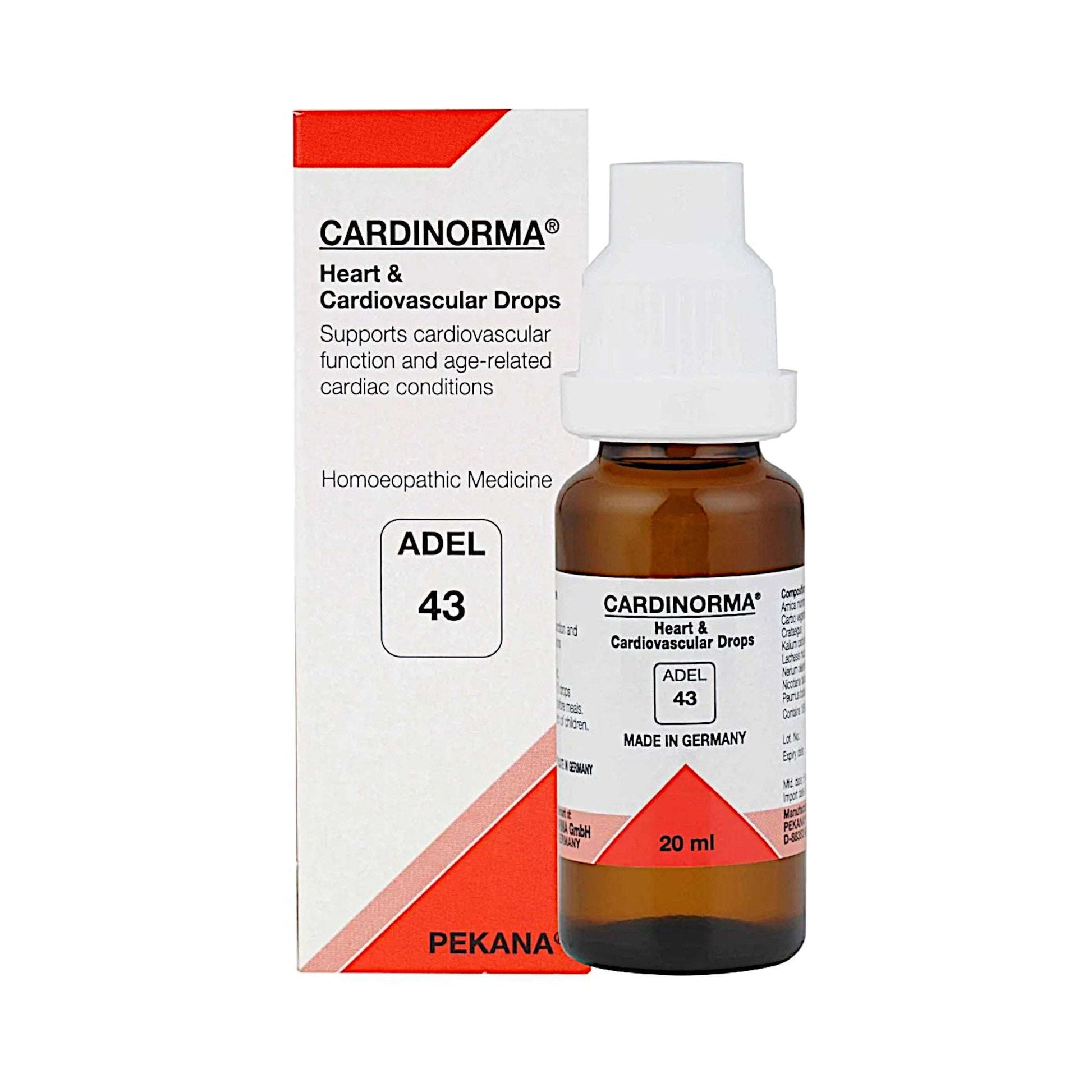 Image: ADEL43 Cardinorma Drops 20 ml: Homeopathic Support for Heart Health.