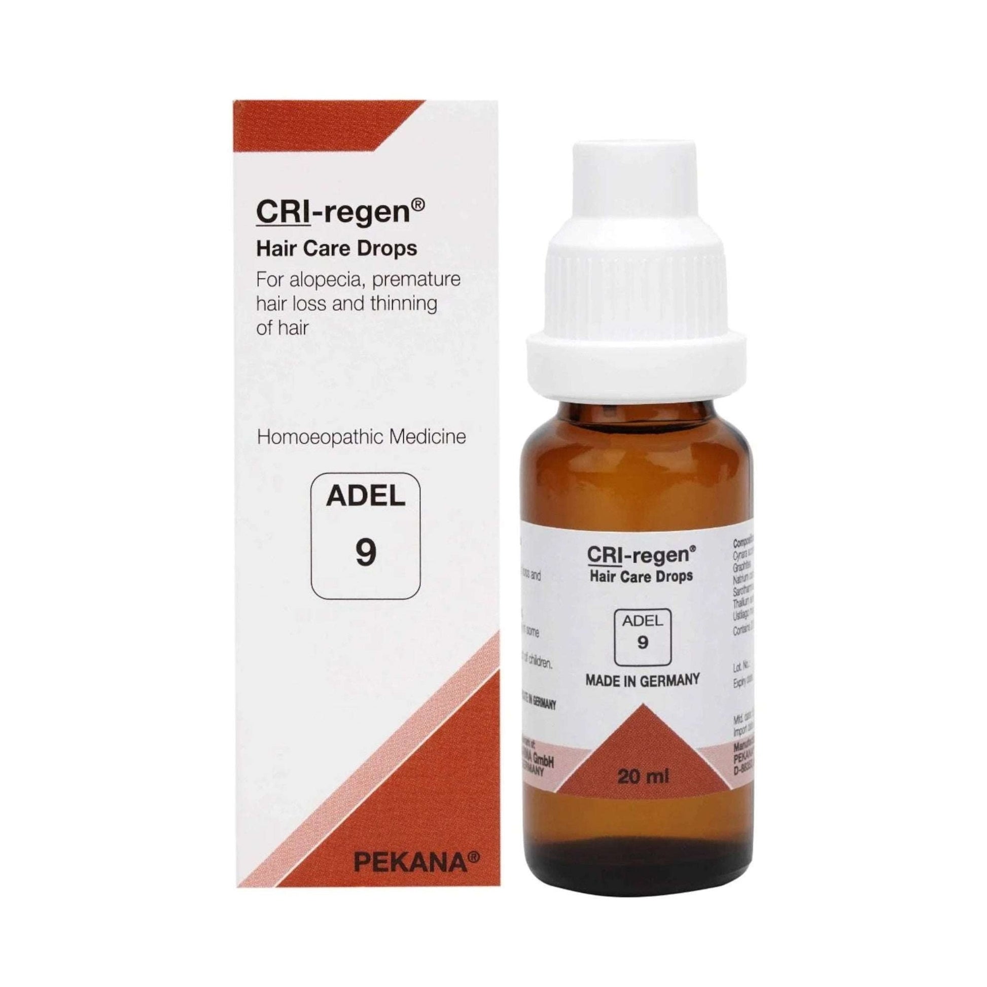 Image: ADEL9 CRI-Regen Drops 20 ml: Homeopathic Support for Hair Loss and Regrowth.