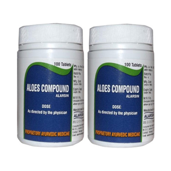 mage: Alarsin - Aloes Compound 2 x 100 Tablets: Ayurvedic Support for Female Fertility and Menstrual Health.