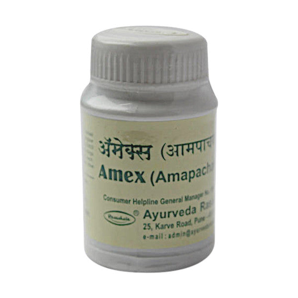 Image: Ayurveda Rasashala 60 Amex Tablets: Digestive health in a tablet. Relieves gas and bloating for a balanced system.